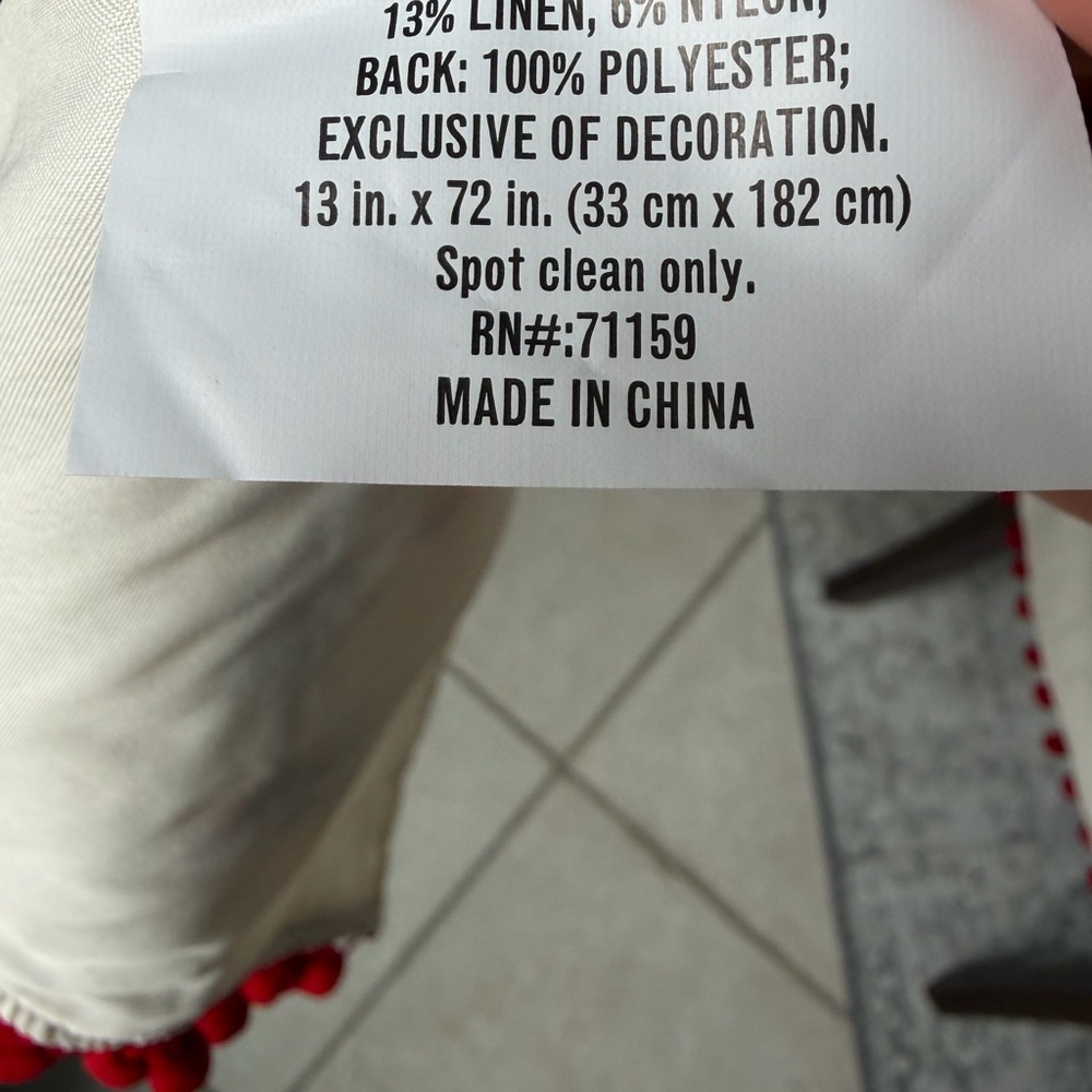 Festive Merry Christmas Table Runner - Picture 2 of 2